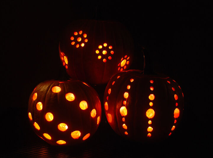 s 30 pumpkin projects for people that are totally obsessed with pumpkins, DIY pumpkin carving with a drill