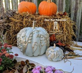s 30 pumpkin projects for people that are totally obsessed with pumpkins, Elegant foam pumpkins using silicone molds