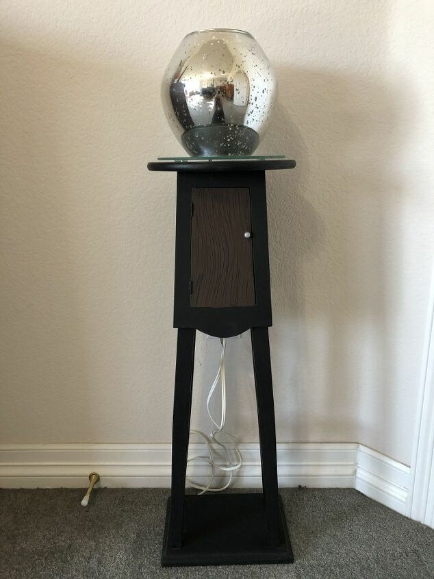 plant stand side table upcycle