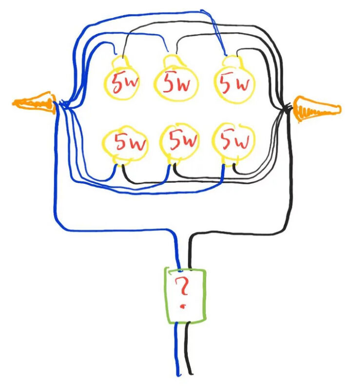 q do i need a resistor for this chandelier wiring