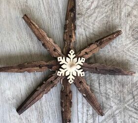 simple rustic snowflakes ornaments diy