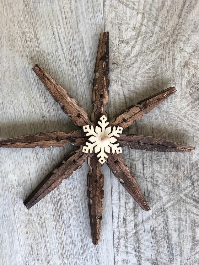simple rustic snowflakes ornaments diy
