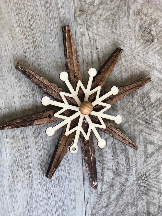 simple rustic snowflakes ornaments diy