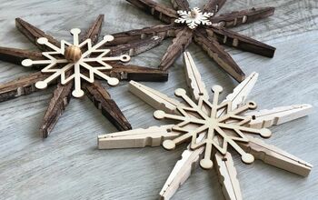 Simple Rustic Snowflakes Ornaments DIY