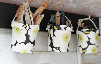 Funky Upcycled Hanging Storage Buckets