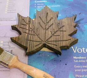 diy wooden maple leaf trivet