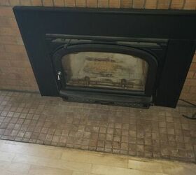 q how to replace this area and lighten fireplace bricks