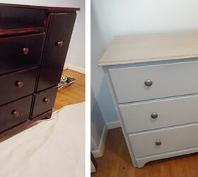 dresser makeover with paint color washing