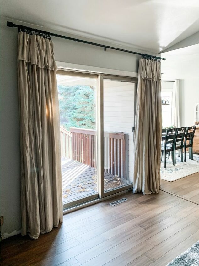 easy no sew drop cloth curtains