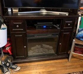 q how do i update this entertainment center faux fireplace