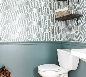 tips for using a bathroom wall stencil dramatic bathroom upgrade