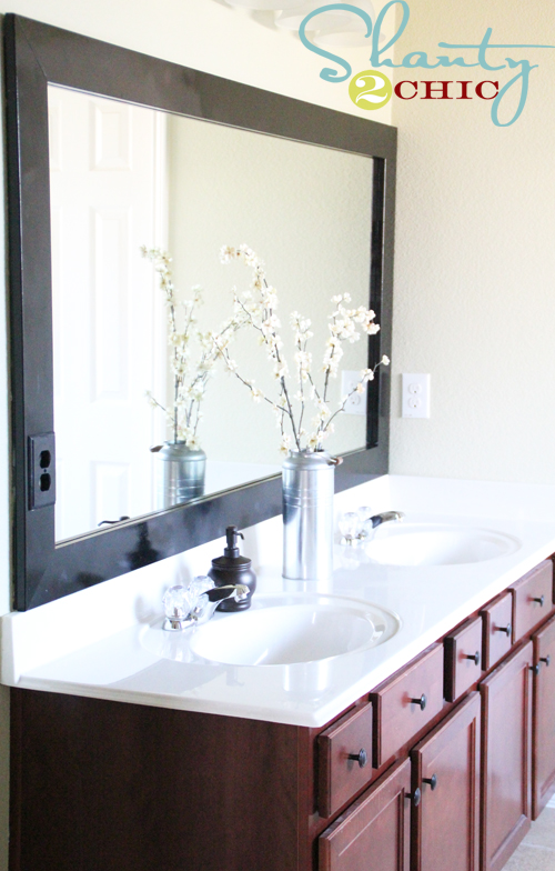 create a framed bathroom mirror that youll want to keep looking at, 14 Sleek and Chic Black Framed Bathroom Mirror