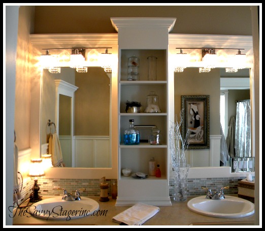 create a framed bathroom mirror that youll want to keep looking at, 2 Large White Framed Bathroom Mirrors