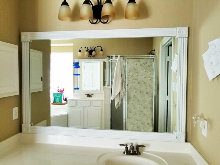 Bathroom Mirrors Hometalk, How To Frame Bathroom Mirror With Clips