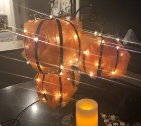 Fairy Lights and Tulle Fall Decor