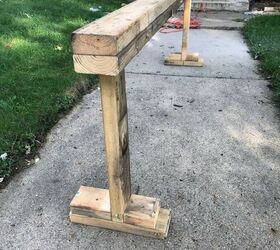 cinder block entryway planter, Build the Rail