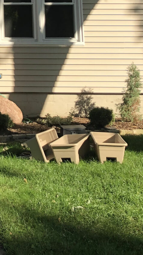 cinder block entryway planter, Rail Planters