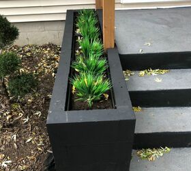 cinder block entryway planter, Homemade Cinder Block Planter