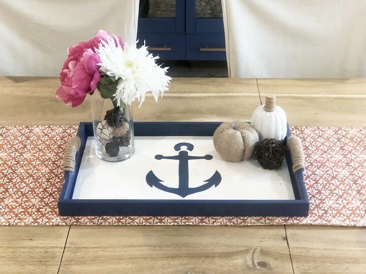 thrift store tray makeover