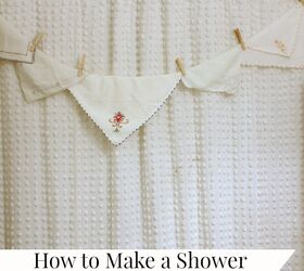 18 maneras de revivir tu bao con nuevas y elegantes cortinas de ducha, 11 Transforma tu ropa de cama vintage