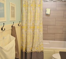 18 ways to revive your bathroom with stylish new shower curtains, 12 Create Extra Long Shower Curtains