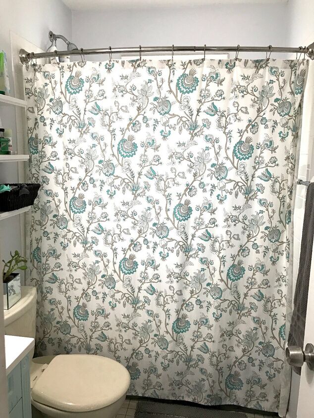 18 ways to revive your bathroom with stylish new shower curtains, 3 Opt for the Style of a Long Valance