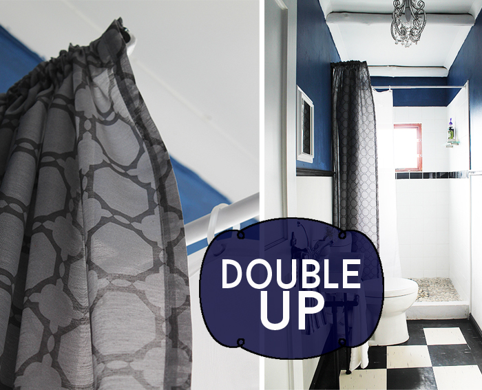 18 maneras de revivir tu bao con nuevas y elegantes cortinas de ducha, 4 Cuelgue una cortina de tela como revestimiento