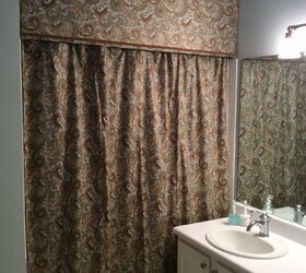 18 ways to revive your bathroom with stylish new shower curtains, 2 Create a Stylish Foam Board Cornice