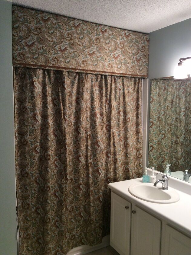 18 ways to revive your bathroom with stylish new shower curtains, 2 Create a Stylish Foam Board Cornice