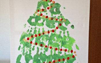 Lienzo de árbol de Navidad con huellas dactilares - Una reliquia familiar