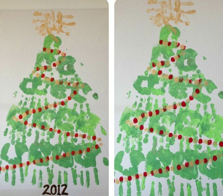 handprint christmas tree canvas a family heirloom