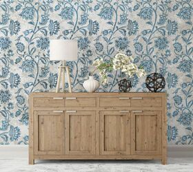 Vintage-Looking Farmhouse Wallpaper Made With Wall Stencils