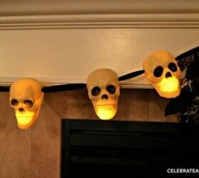 16 spooky halloween decor ideas that will scare your guests, Dollar store skull Halloween garland