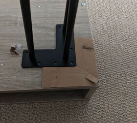 upgrading a big box store desk with hairpin legs