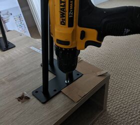 upgrading a big box store desk with hairpin legs