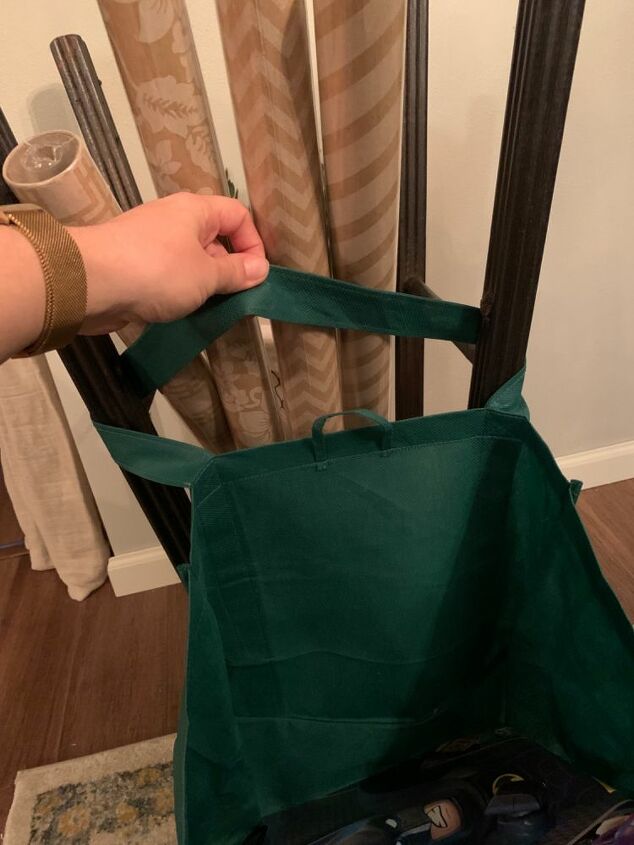 stool wrapping paper storage solution