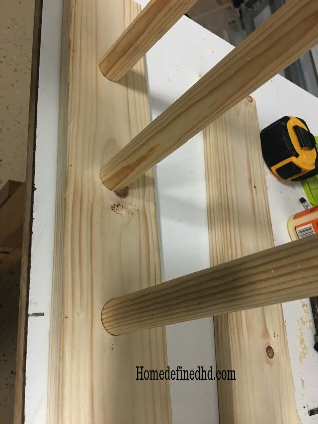 escalera de manta de madera de bricolaje