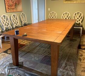 how to redo a dinning room table with gel stain, Table before