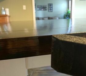 how to redo a dinning room table with gel stain, Applying GF gel stain topcoat