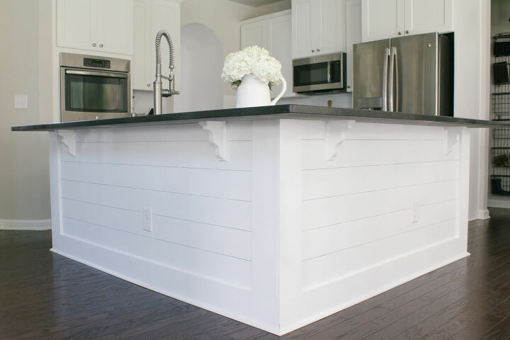 diy how to add shiplap to your kitchen island