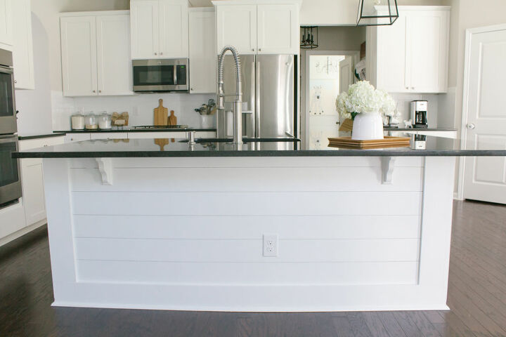diy how to add shiplap to your kitchen island
