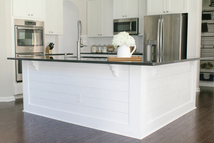 diy how to add shiplap to your kitchen island