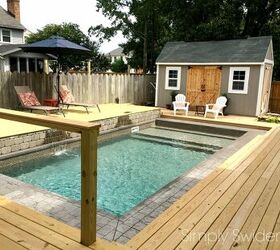20 piscinas al aire libre que se han convertido en nuevas caractersticas del patio, 5 Cambio de imagen en el patio trasero con piscina y tarima