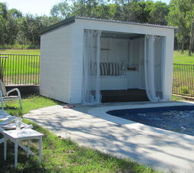 20 piscinas al aire libre que se han convertido en nuevas caractersticas del patio, 19 Caba a para el jard n de la piscina