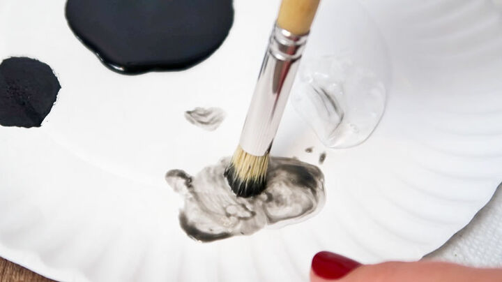 watercolor wallpaper hack using floral stencils