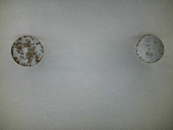 how can i clean or cover the moldy buttons on these chairs