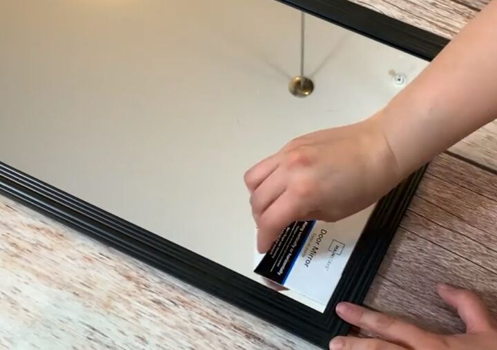 grab a 5 full length mirror from walmart for this fun storage idea