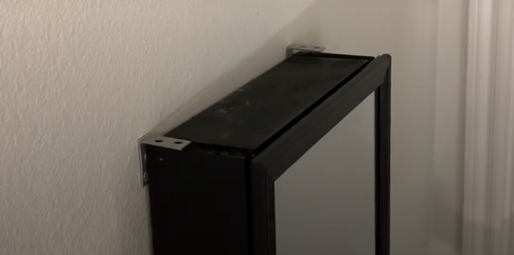 grab a 5 full length mirror from walmart for this fun storage idea