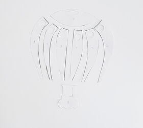 glitter hot air balloon mdf decoration for a child s bedroom