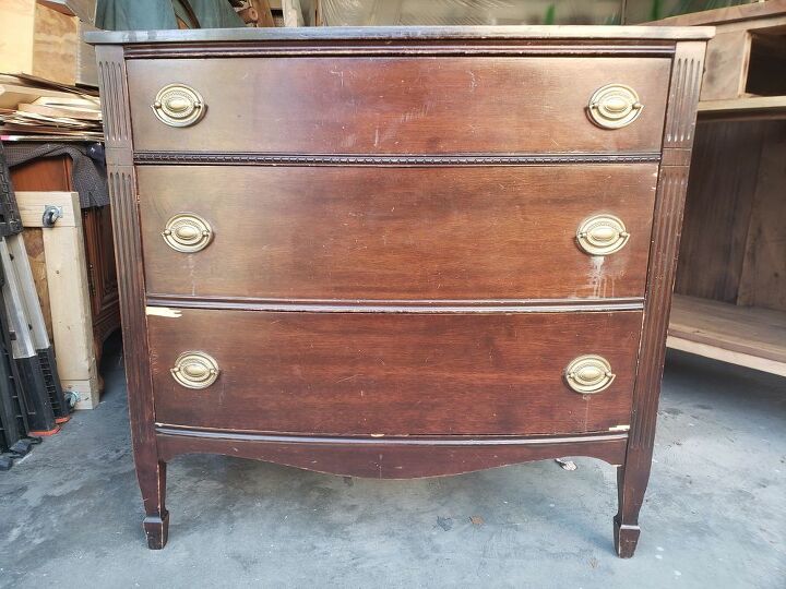 upcycled thrift store dresser makeover